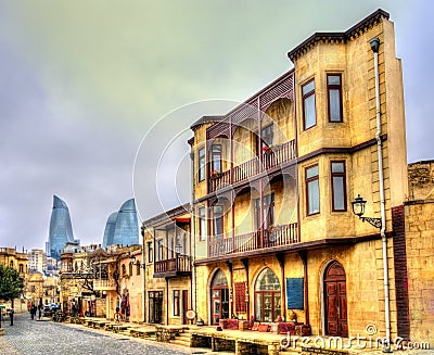 Icheri Sheher, the Old Town of Baku Stock Photo