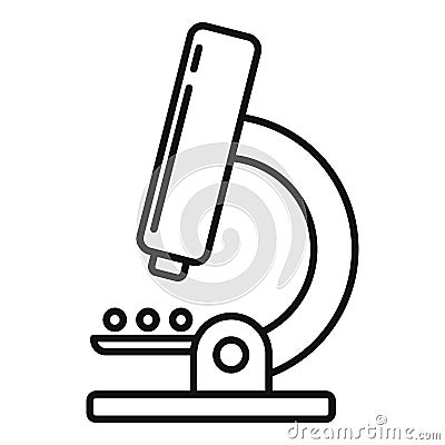 Ichthyology microscope icon, outline style Vector Illustration