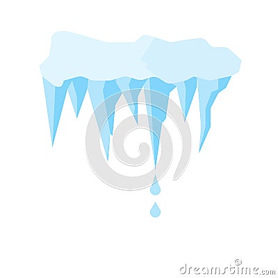 Icicle icon vector isolated on white background, Icicle sign , weather symbols Vector Illustration