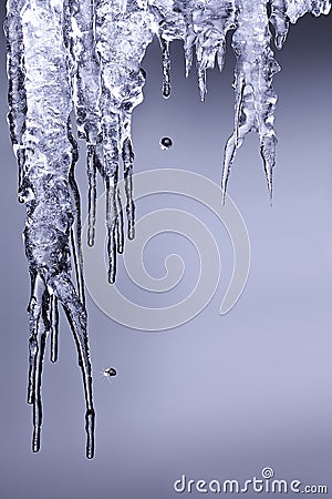 Icicle melting ice end of winter start of spring Stock Photo