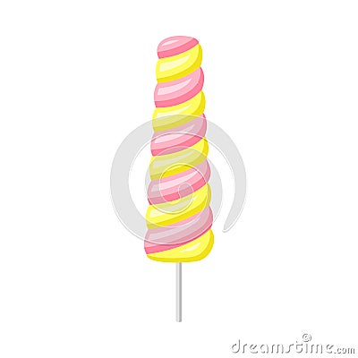 Icicle shaped lollipop. Vector illustration on a white background. Vector Illustration