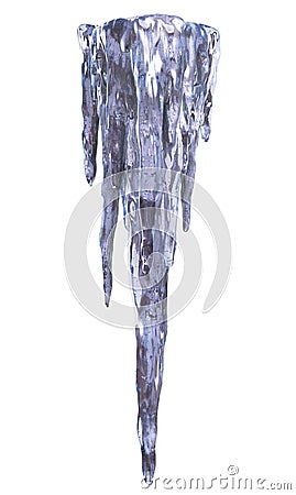 Icicles isolated Stock Photo