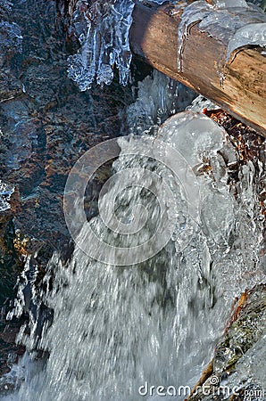 Icicles and water 3 Stock Photo