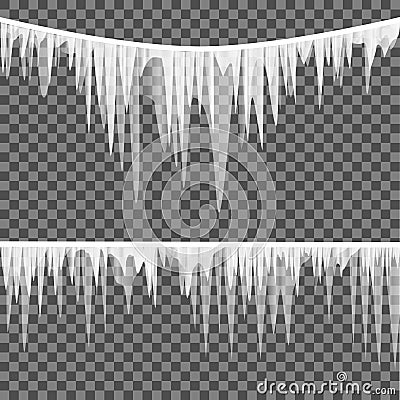 Icicles on a wire Vector Illustration