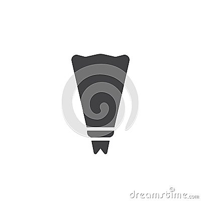 Icing bag and nozzle icon vector Vector Illustration