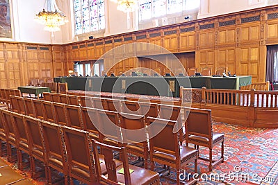 ICJ Courtroom International Court of Justice Stock Photo