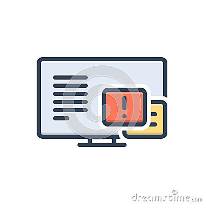 Color illustration icon for Adware, security and antivirus Vector Illustration