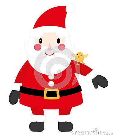 Cute Christmas Santa Icon Stock Photo