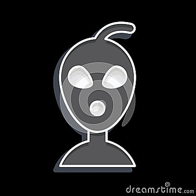 Icon Allien. related to Space symbol. glossy style. simple design editable. simple illustration Cartoon Illustration