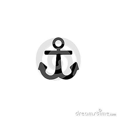 icon anchor . vector anchor black color. isolated baground white Vector Illustration