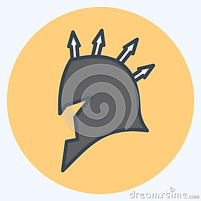 Icon Ancient Face Mask - Color Mate Style- Simple illustration, Good for Prints , Announcements, Etc Cartoon Illustration