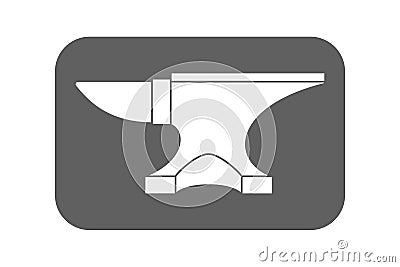 Anvil graphic sign Cartoon Illustration