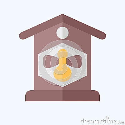 Icon Apiary. related to Agriculture symbol. flat style. simple design editable. simple illustration Cartoon Illustration