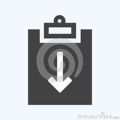 Icon Assignment Return II. suitable for Infographics symbol. glyph style. simple design editable. design template vector. simple Cartoon Illustration