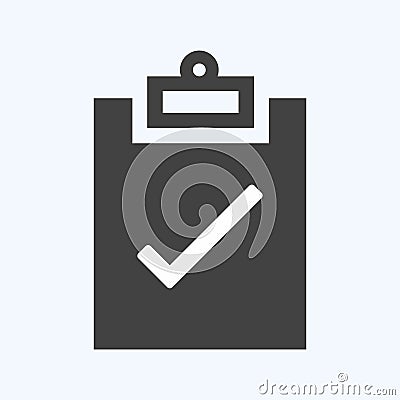 Icon Assignment Turned. suitable for Infographics symbol. glyph style. simple design editable. design template vector. simple Cartoon Illustration