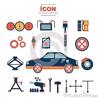 Icon automotive mechanic vector design No2 Vector Illustration