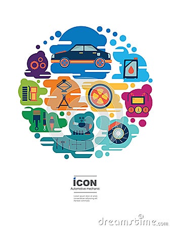 Icon automotive mechanic vector design No3 Vector Illustration