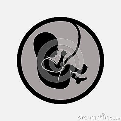 Icon baby, fetus, birth Stock Photo