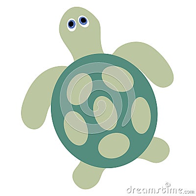 icon baby green turtle on a white background. vector illustration Vector Illustration