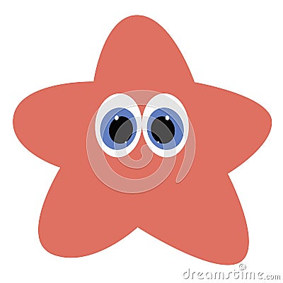 Icon baby starfish on a white background. Vector Illustration