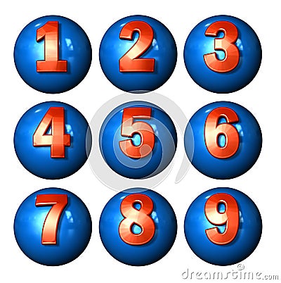 Icon Ball Numbers Royalty Free Stock Photos - Image: 3678348