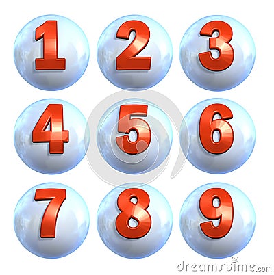 Icon Ball Numbers Stock Image - Image: 3678381