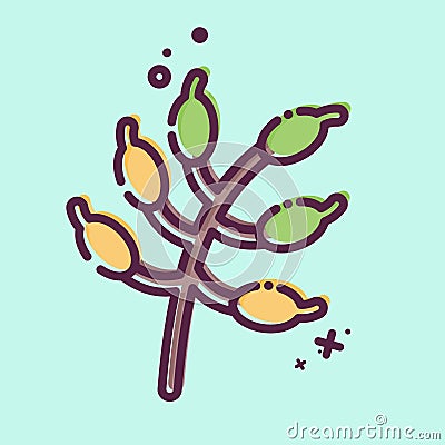 Icon Barberry. related to Spice symbol. MBE style. simple design editable. simple illustration Cartoon Illustration