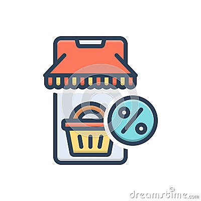 Color illustration icon for Bargain, negotiation and pact Vector Illustration