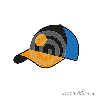 The icon baseball cap. Simple vector illustration Vector Illustration