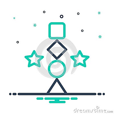 Mix icon for Basically, mainly and graphic Vector Illustration