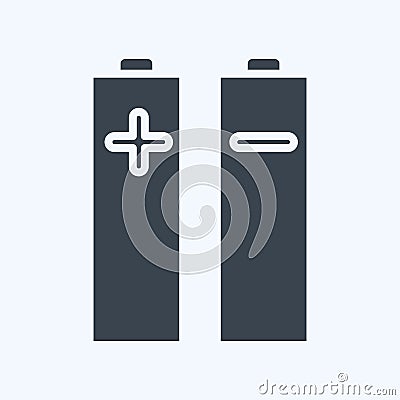 Icon Batteries & Power. related to Photography symbol. glyph style. simple design editable. simple illustration Cartoon Illustration