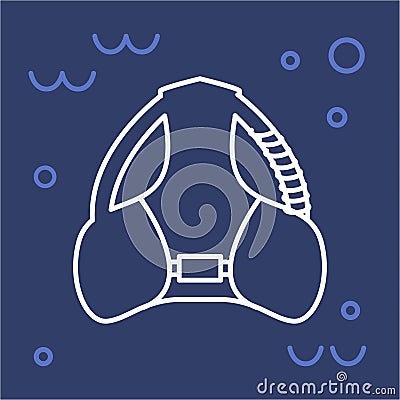 Icon bcd diving equipment Vector Illustration