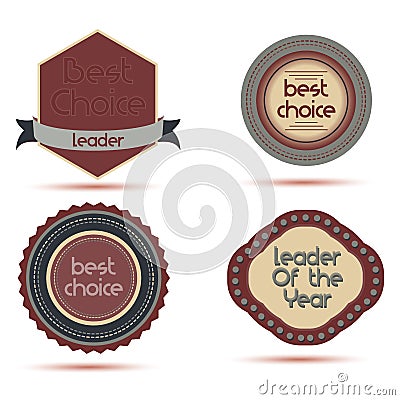Icon best badge vector leader award winner design shield success prize emblem Vector Illustration