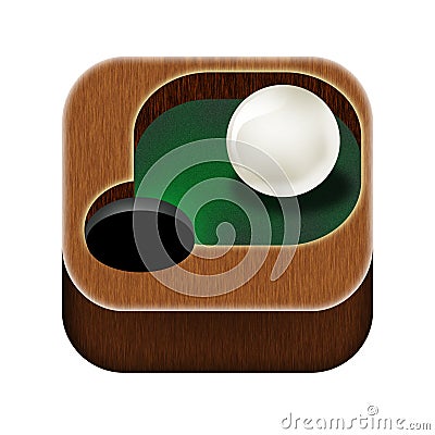 Icon billiards. Stock Photo