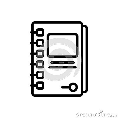 Black line icon for Binding, ligation and tie Stock Photo