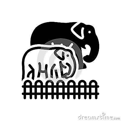 Black solid icon for Breeding, reproduction and animal Vector Illustration