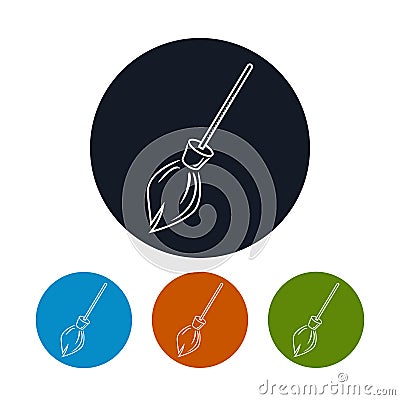 Icon broom , vector illustration Vector Illustration