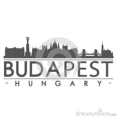 Budapest Skyline Silhouette Design City Vector Art Vector Illustration