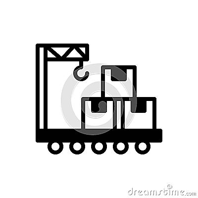Black solid icon for Bulk, shipment and quantity Vector Illustration