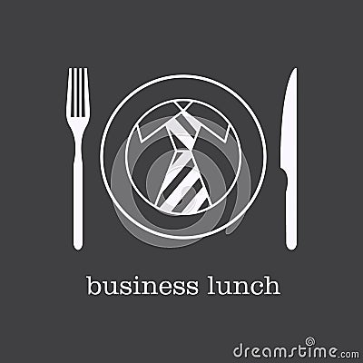 Icon business lunch Vector Illustration