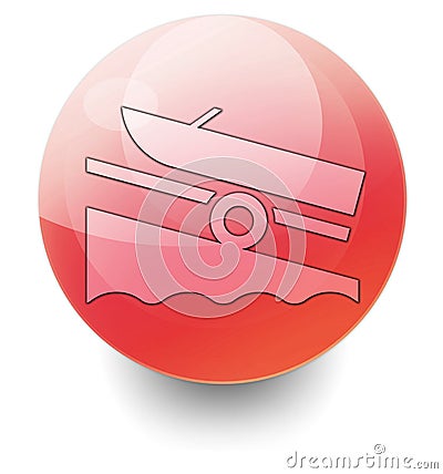 Icon, Button, Pictogram Boat Ramp Stock Photo