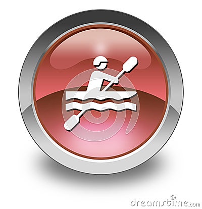 Icon, Button, Pictogram Kayaking Stock Photo