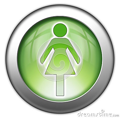 Icon, Button, Pictogram Ladies Restroom Stock Photo