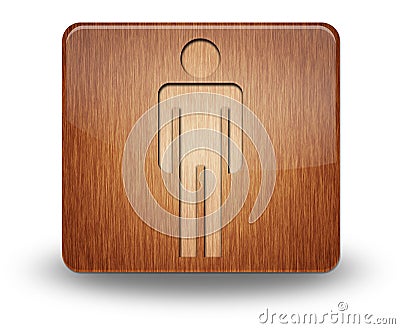 Icon, Button, Pictogram Mens Restroom Stock Photo