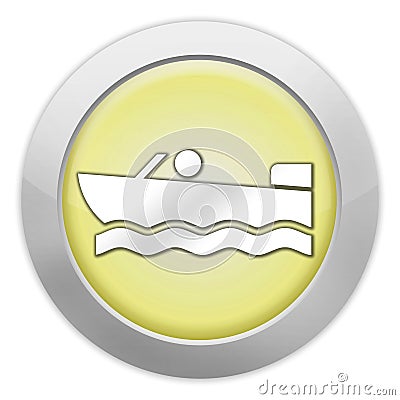 Icon, Button, Pictogram Motorboat Stock Photo