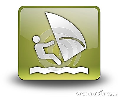 Icon, Button, Pictogram Windsurfing Stock Photo