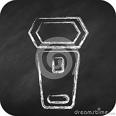 Icon On Camera Lighting. related to Photography symbol. chalk style. simple design editable. simple illustration Cartoon Illustration