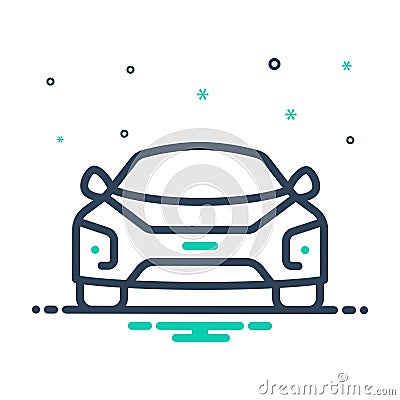 Mix icon for Car, conveyance and motor Vector Illustration