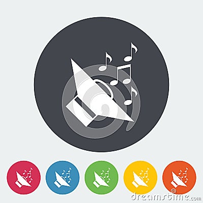 Icon of car speakers. Vector Illustration