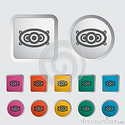 Icon of car speakers. Vector Illustration